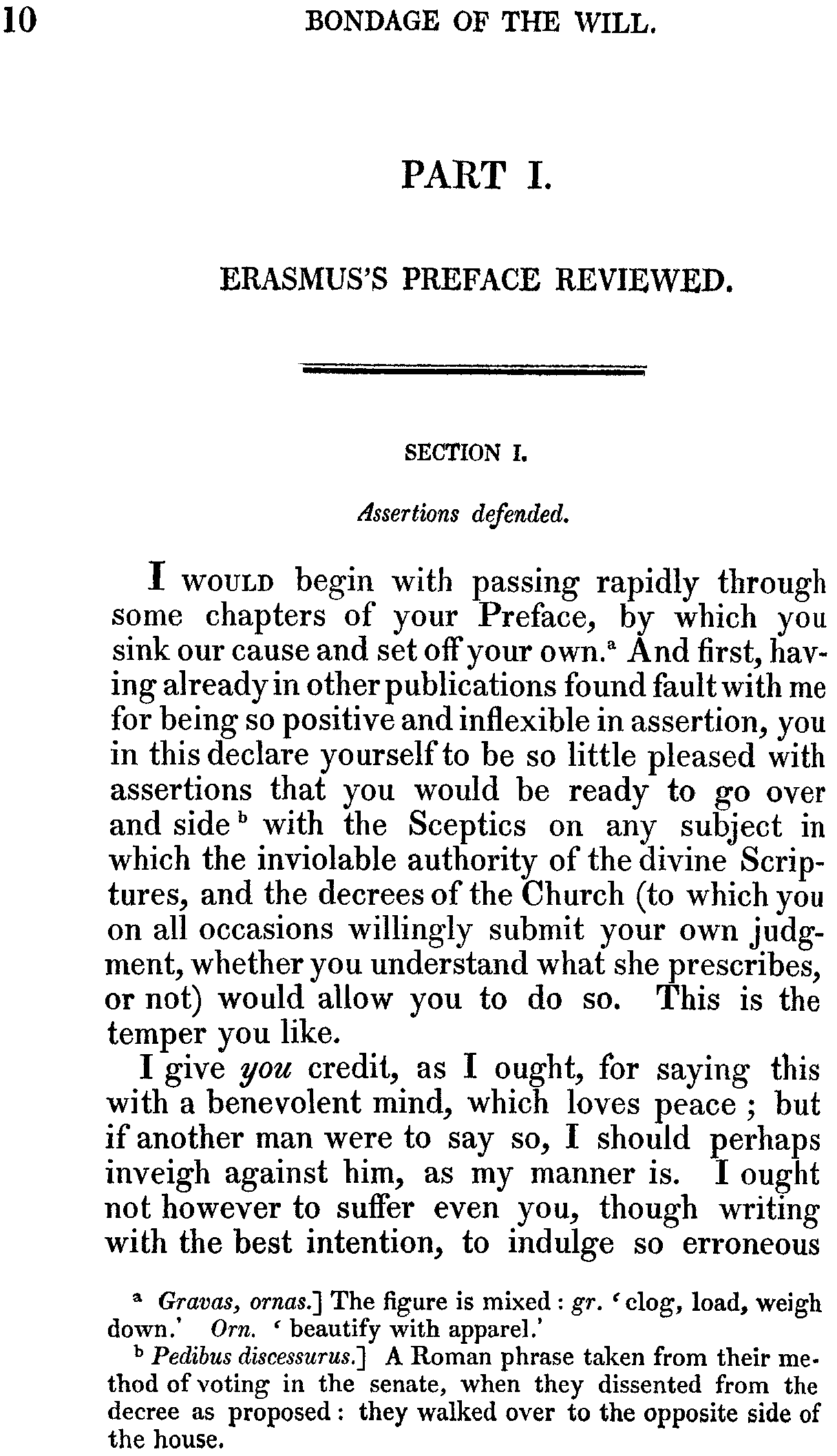 Print Edition of the Bondage of the Will, Page 10