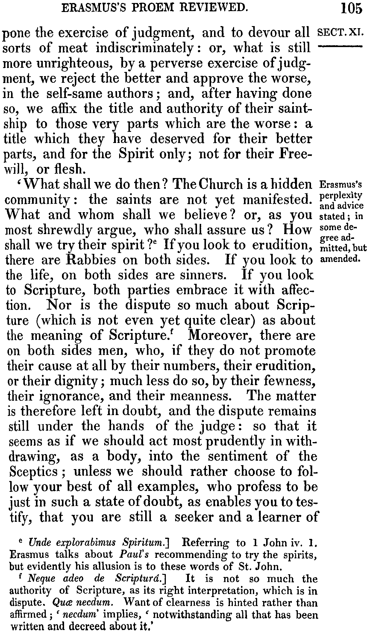 Print Edition of the Bondage of the Will, Page 105