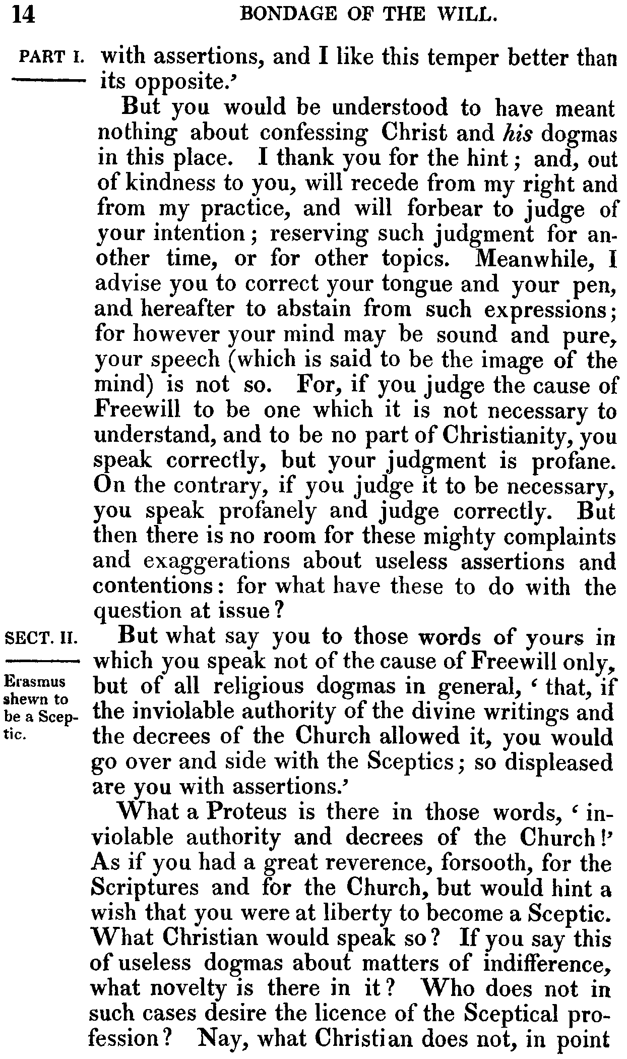 Print Edition of the Bondage of the Will, Page 14