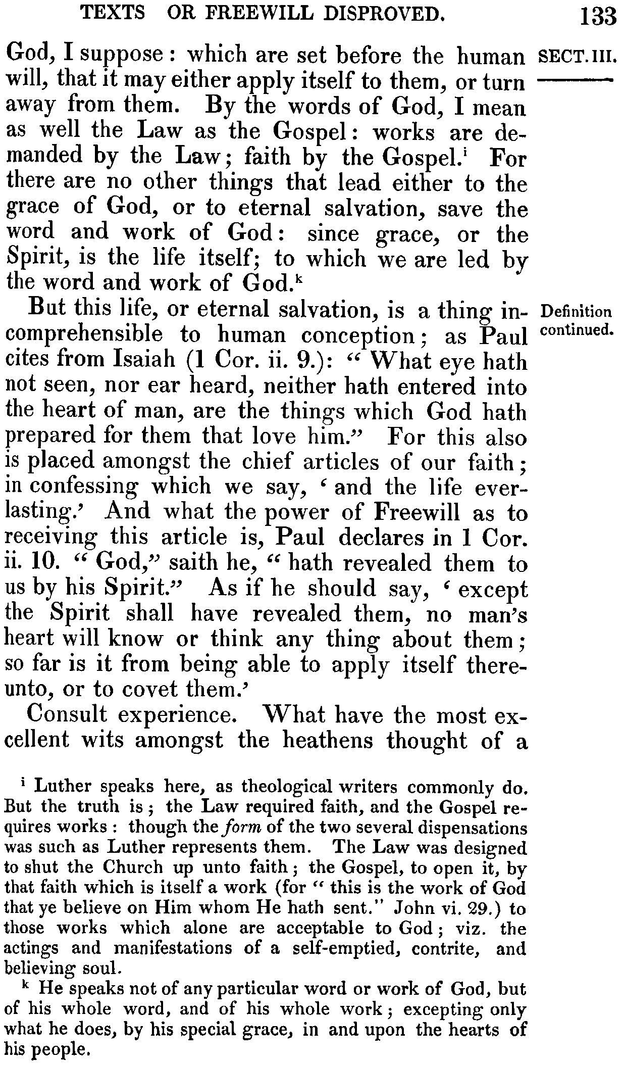 Print Edition of the Bondage of the Will, Page 133