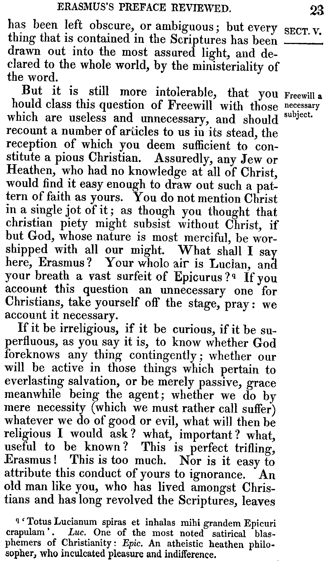 Print Edition of the Bondage of the Will, Page23