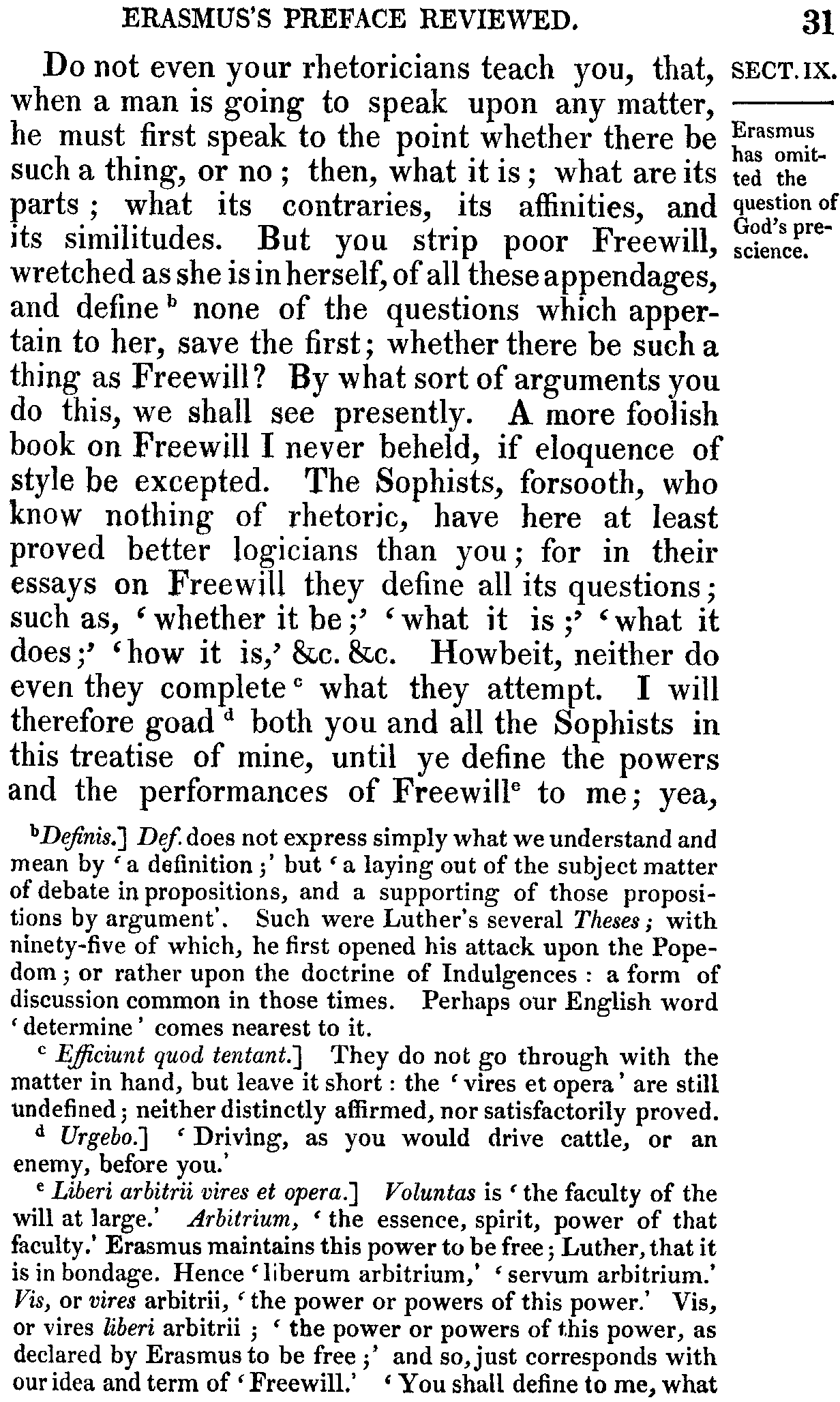 Print Edition of the Bondage of the Will, Page 31