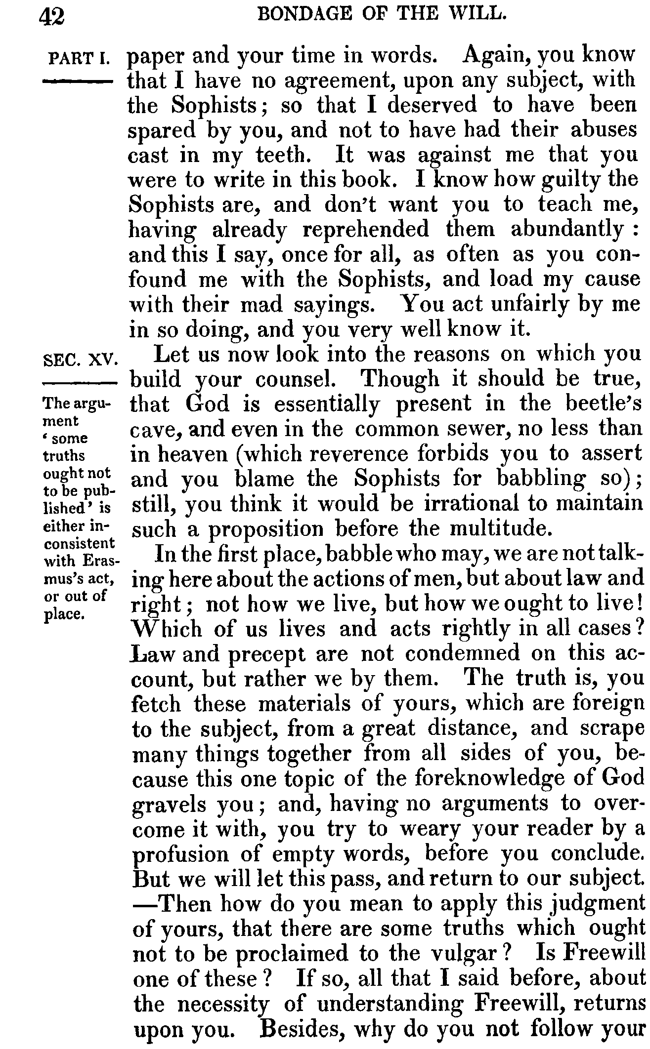 Print Edition of the Bondage of the Will, Page 42