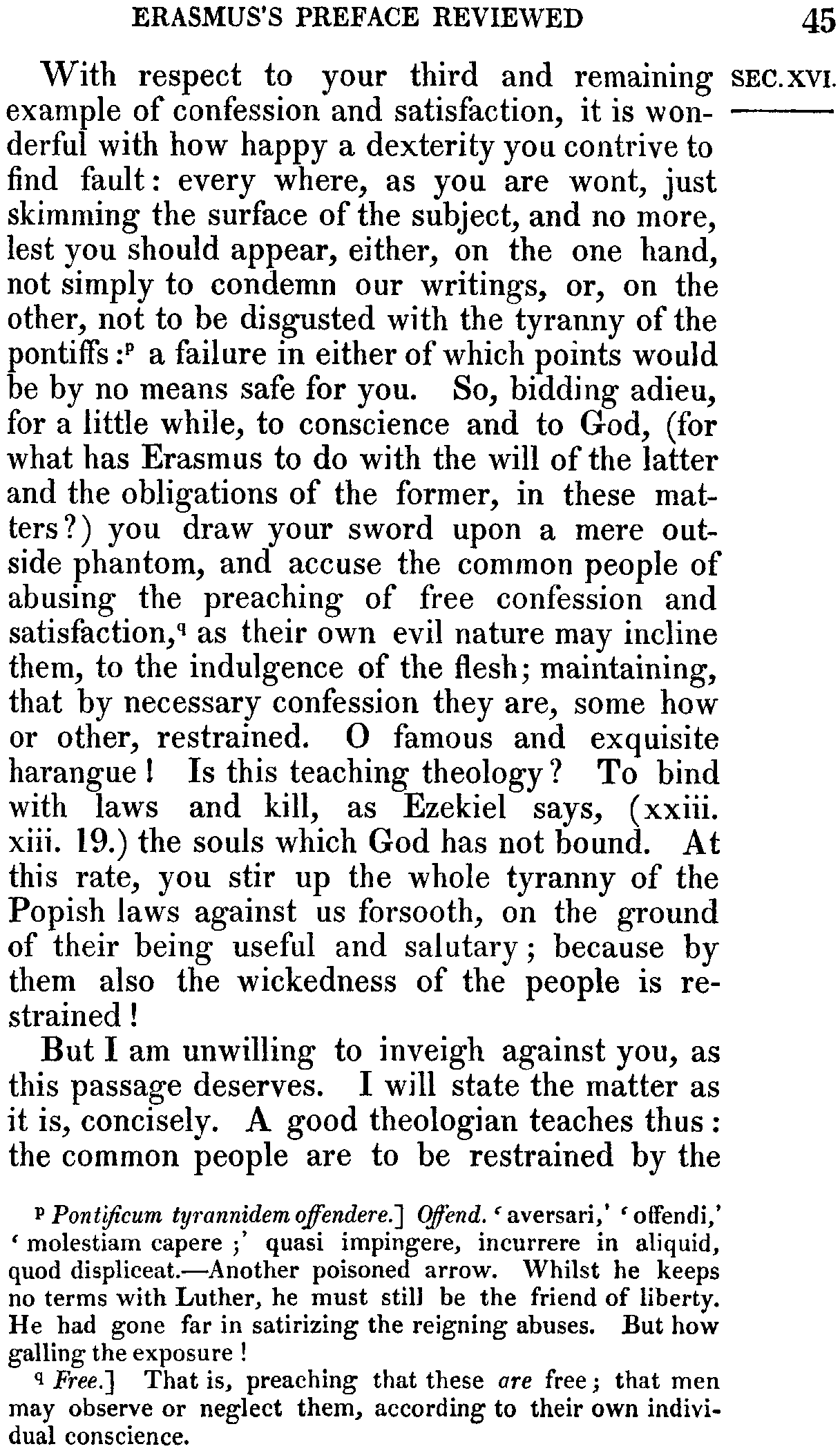 Print Edition of the Bondage of the Will, Page 45