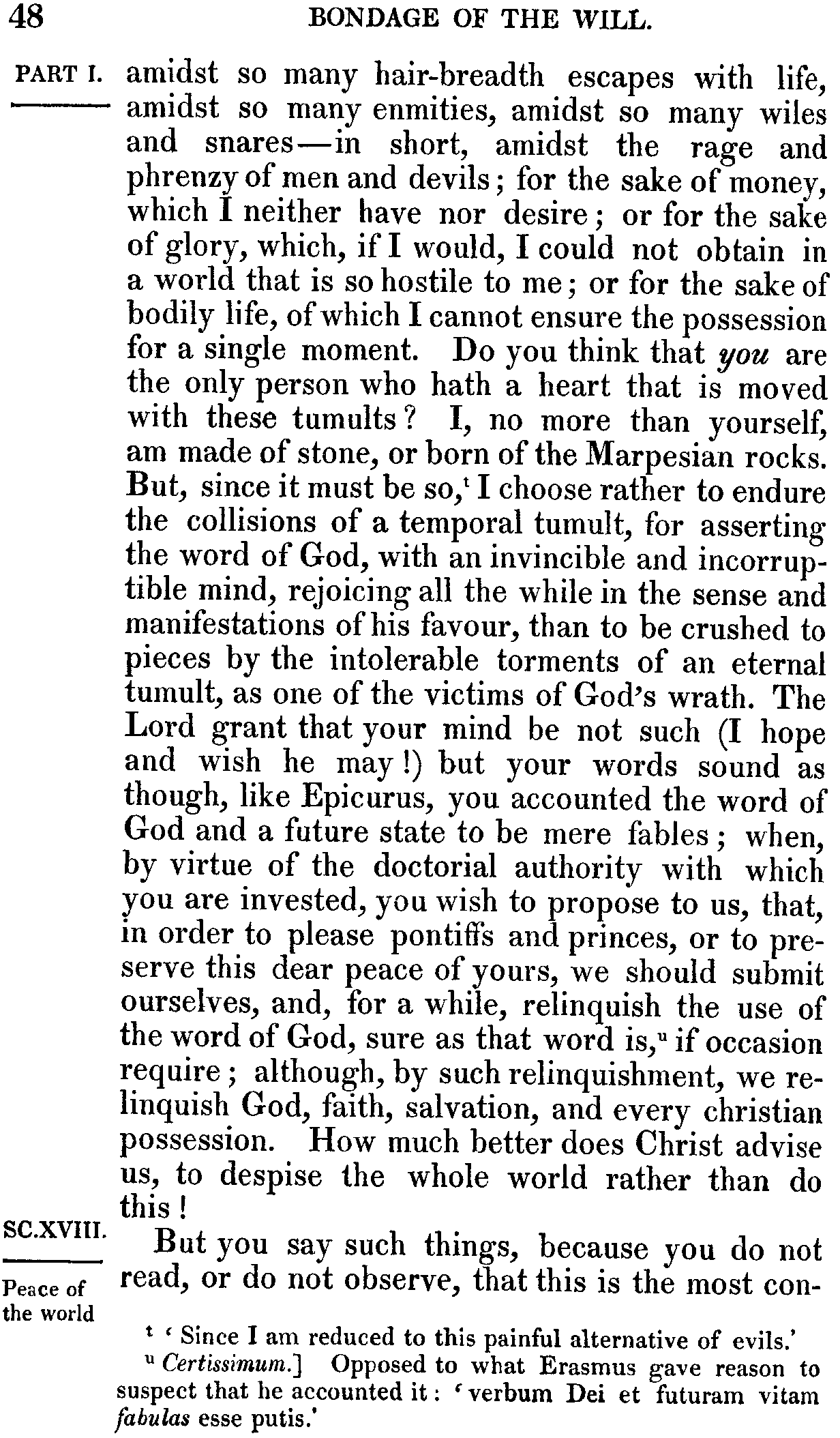 Print Edition of the Bondage of the Will, Page 48