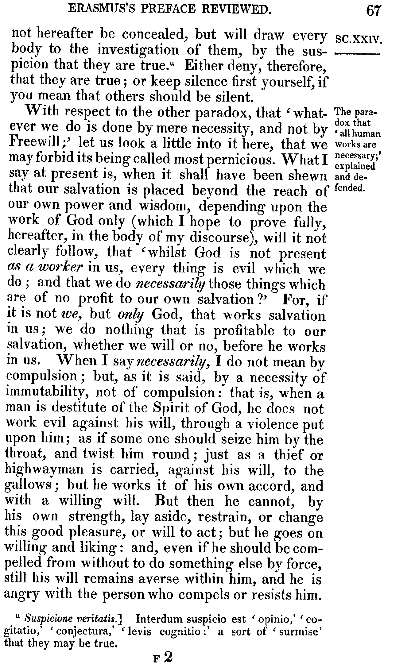 Print Edition of the Bondage of the Will, Page 67