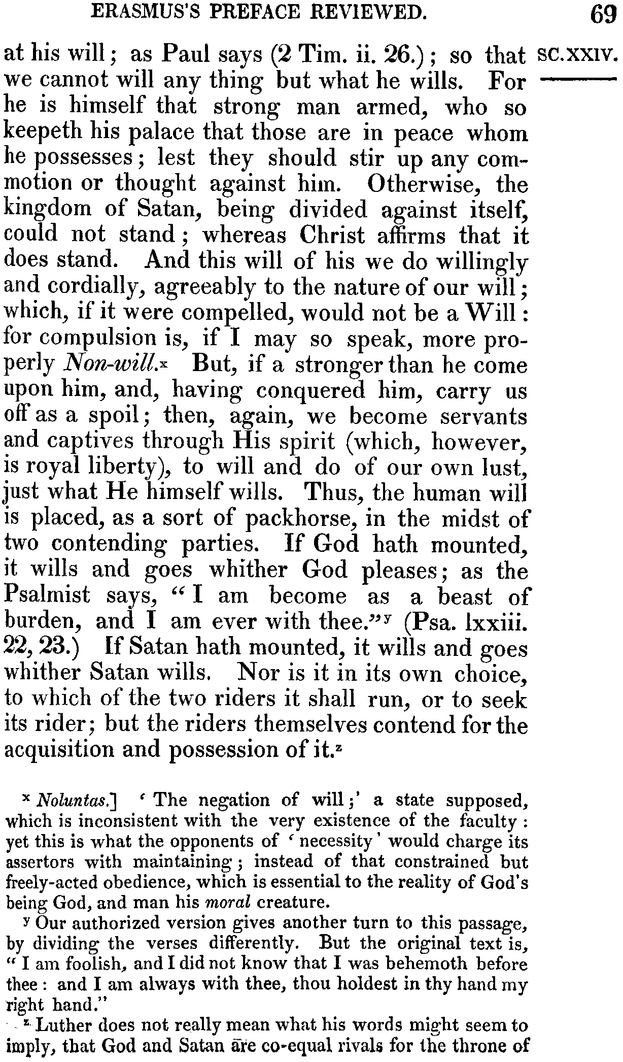 Print Edition of the Bondage of the Will, Page 69