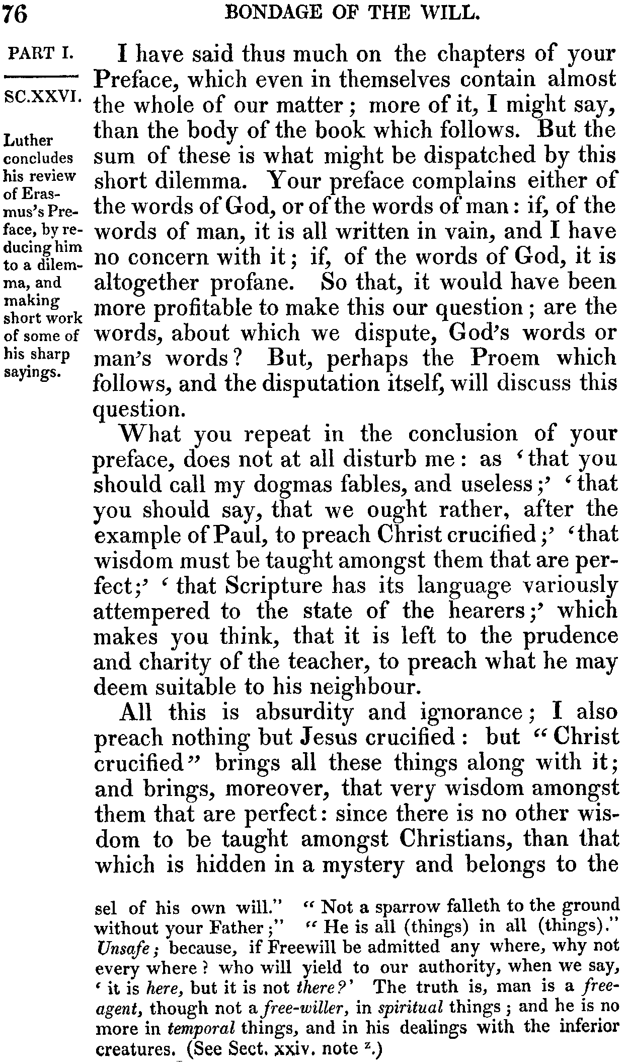 Print Edition of the Bondage of the Will, Page 76