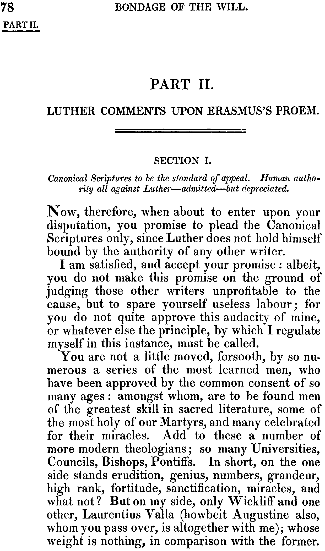 Print Edition of the Bondage of the Will, Page 78