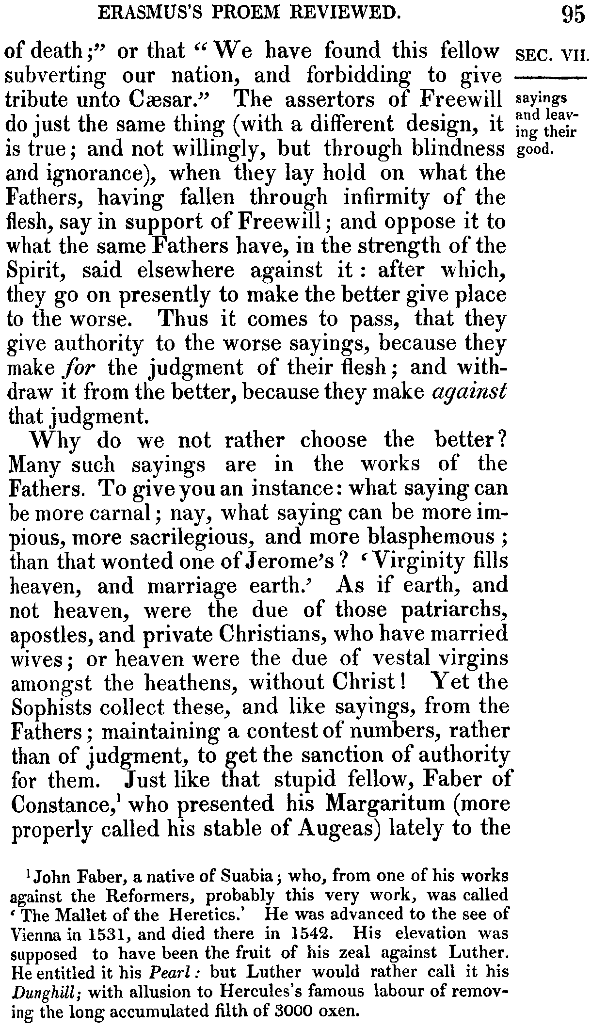 Print Edition of the Bondage of the Will, Page 95